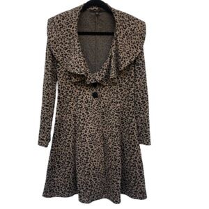 Fever-Leopard Print Coat -Medium - lightweight/ fitted